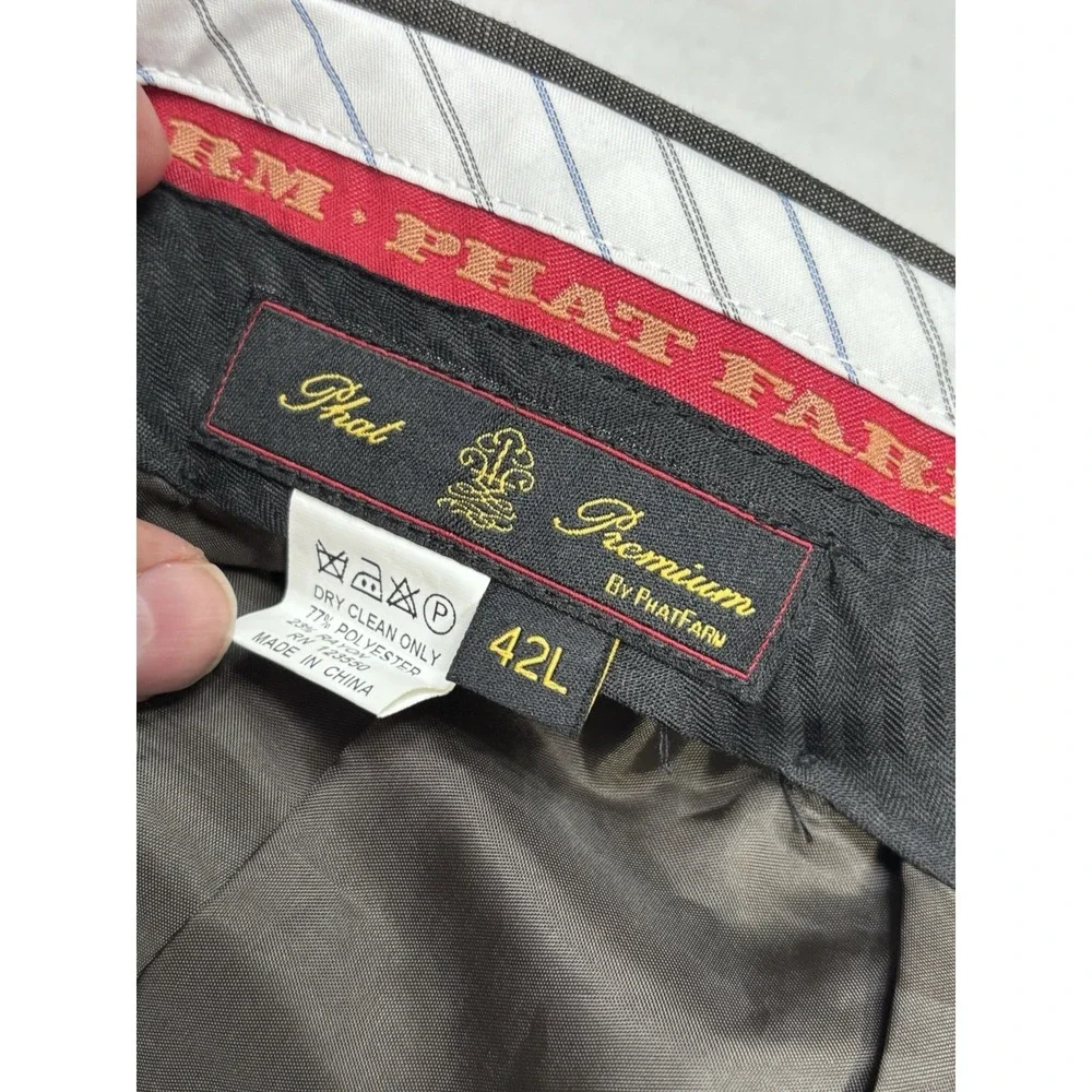 Phat Farm Premium Men's Dress Pants Brown Pleated 38x30 Y2K Vintage